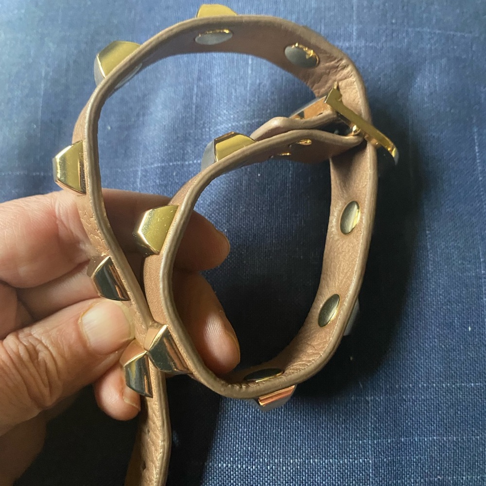 Like New Hayden Harnett adjustable leather bracelet. Tan leather